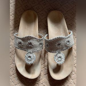 Jack Rogers comfort linen sandal 8
